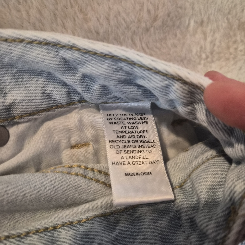 NWT PacSun 90s Boyfriend Light Blue Distressed Jeans Size 26 - Picture 13 of 14